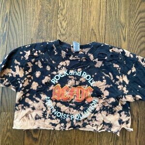 AC/DC Black and Tan Rock and Roll Kids Tee